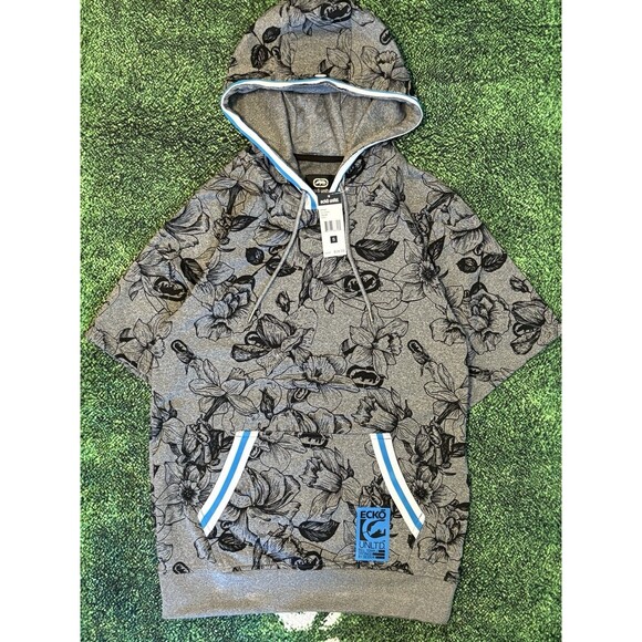 Size Large - Echo Unltd Floral Short Sleeve Hoodie - Picture 1 of 4